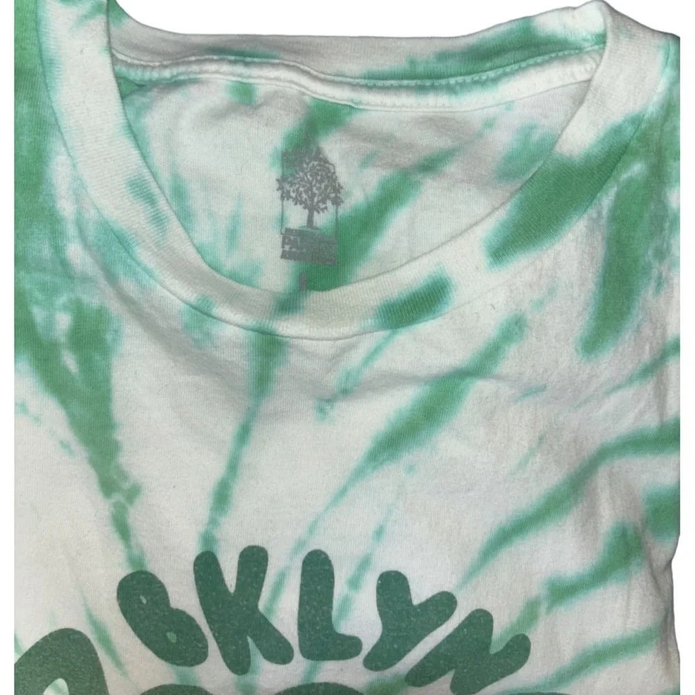 Vintage-Style Green Tie-Dye Arbor Collective Graphic T-Shirt 10 Years 2012–2022
